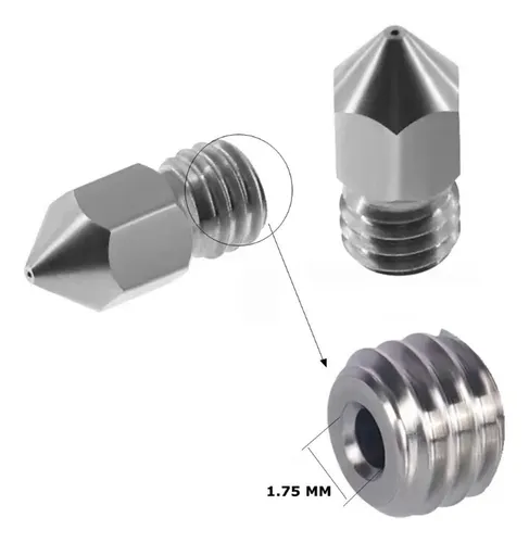Nozzle Mk8 De Acero Inoxidable De 1.75 Mm