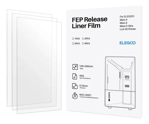 Película Lineal Fep Release Elegoo Mars 4/5/5 Con Impresión