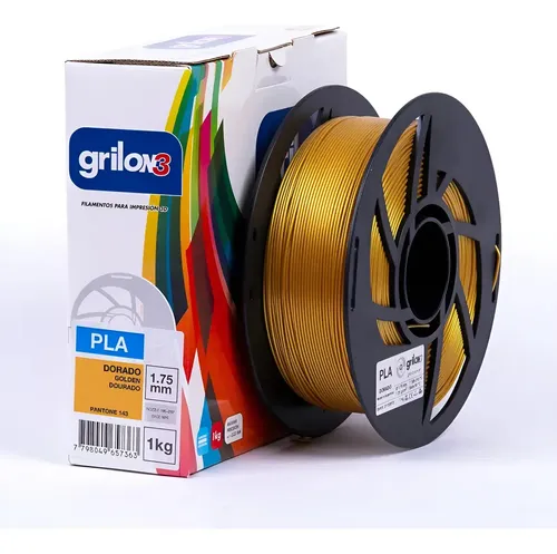 Filamento 3d Pla Grilon3 Filamento Pla 1.75 1kg Dorado