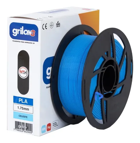 Filamento 3D Grilon3 PLA de 1.75mm y 1kg celeste