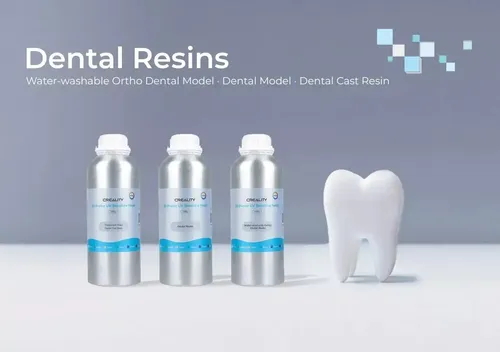 Resina Creality Lavable Al Agua Modelo Dental Gris 1kg