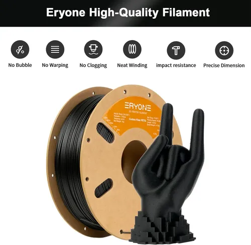 Filamento De Fibra De Carbono Eryone Petg 175 Mm 003 Mm,