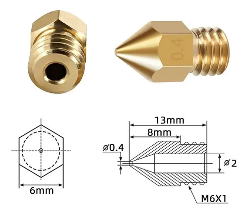 Extrusor Ensamblado 0.4mm Boquilla Ender-3 Hotend Kit F