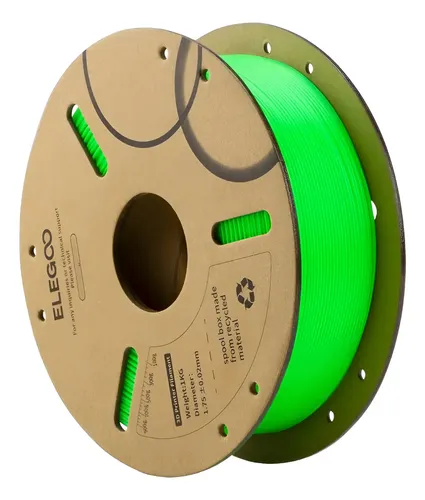 Filamento 3D Elegoo PLA Verde Claro 1.75mm 1kg Impresoras FDM