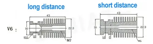 Garganta Tubo Barrel 22mm 3mm Sin Teflon Ptfe/hotend Itytarg