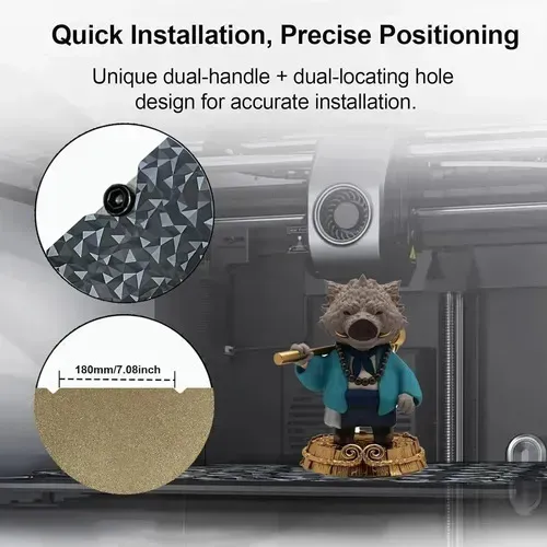 Placa Flexible Doble Cara PEO PEI IdeaFormer-3D de Acero para Impresoras 3D Creality K1 Max y Ender 3 V3 Plus (315×310 mm)