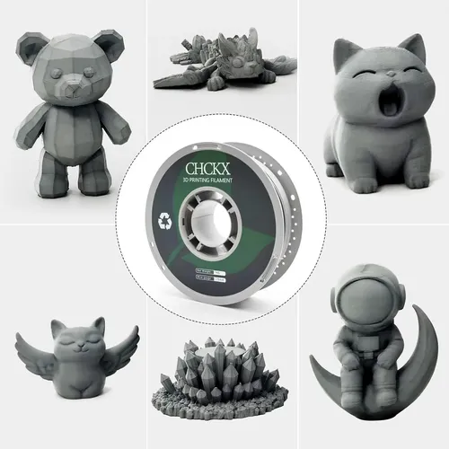 Filamento Petg Fibra De Vidrio 3d Gris 1 75 Mm 1kg