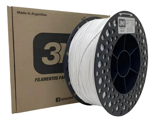 Filamento Petg 3n3 1kg 1.75mm Impresion 3d Color Blanco