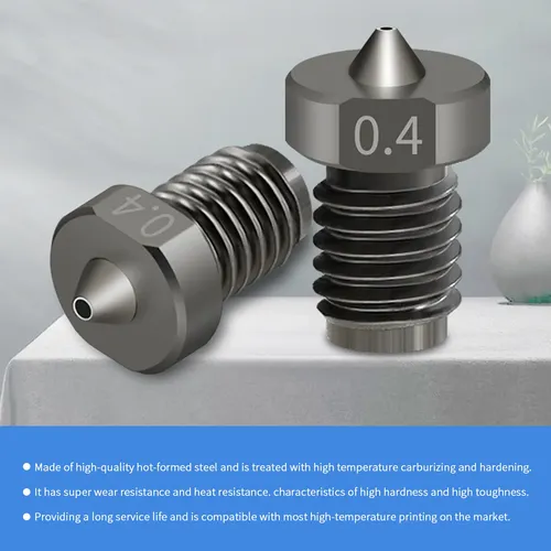 Boquilla De Acero Endurecido Para Impresora 3d De 1,75 Mm, 0