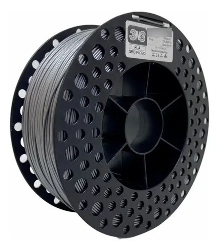 3n3 Filamento 3D PLA de 1.75mm y 500g Color Gris plomo