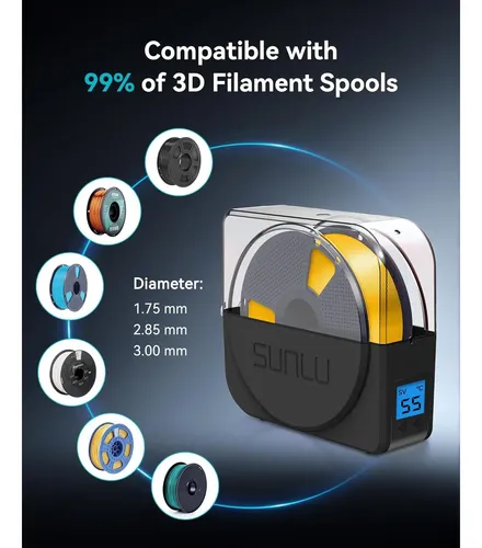 Caja Secadora De Filamento Sunlu S1 Plus Para Impresora 3d
