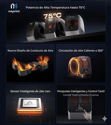 Secador Filamento Creality Space Pi V2 Plus New 2026 N4print