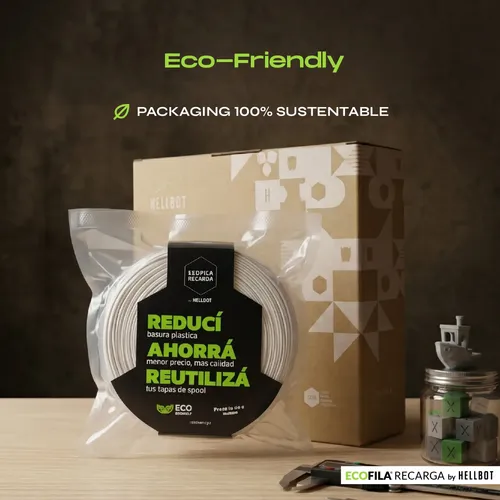 Filamento Hellbot Ecofila Rec Pla Piel/marfil 1,75mm 1kg V2