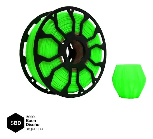 Filamento Pla Impresora 3d Hellbot Ecofila 1kg 1.75mm Verde Flúo