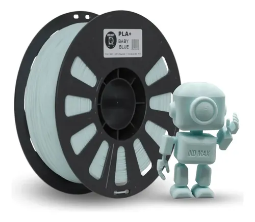 Filamento Impresora 3d Pla+ Iiid Max De 1.75mm X 1kg Color Celeste Bebe (baby Blue)