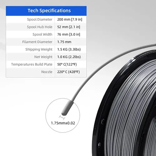 Filamento 3d Pla 1.75mm X 1kg Flashforge, Mundo 3d San Justo