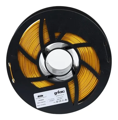 Filamento 3d Silk Pla Mod 1,75 Mm Grilon3 1kg Seda Colores Color Dorado
