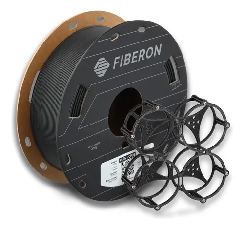 Filamento Polymaker Fiberon Petg-rcf Negro De 1,75 Mm Y 0,5