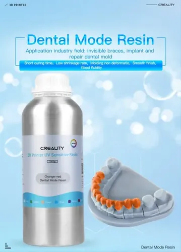Resina Creality Dental 1000g Naranja Para Impresoras Lcd