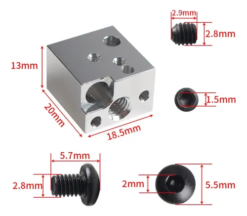 Para Extrusora Sv07, Kit De Bloque Calefactor Hotend De Alta