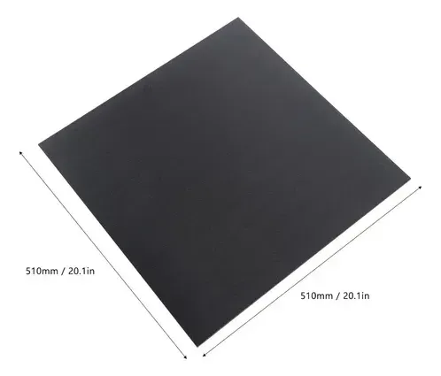 Placa Vidrio Templado 3d 510x510x4mm Alta Dureza