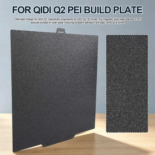 Placa Pei Build Para Impresión Lateral Texturizada Qidi Q2