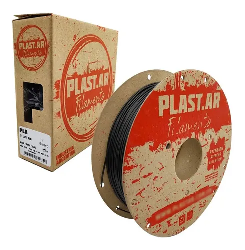 Filamento PLA 1.75mm Plast Ar Negro 1kg Impresora 3D Biodegradable