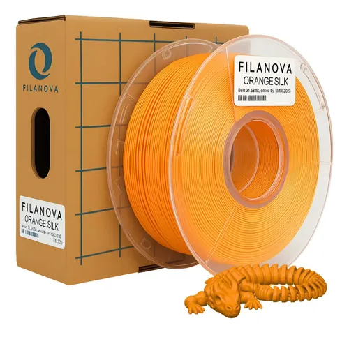 Filamento Silk Pla+ Impresión 3d High Speed Filanova X 1kg Orange
