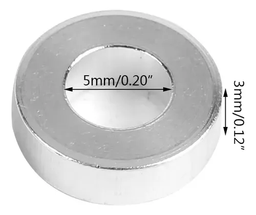 Paquete De 10 Arandelas Redondas Planas De Aluminio Para Imp