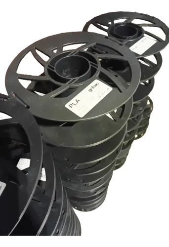 Carrete Rollo Filamento Bobina 3d Vacío 10 Unidades Negro