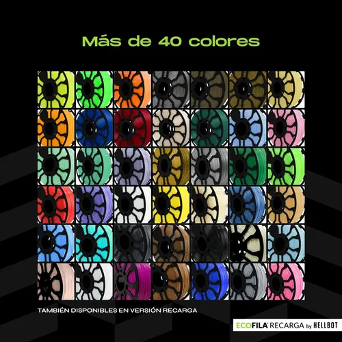 Filamento Hellbot Ecofila Rec Pla Piel/marfil 1,75mm 1kg V2