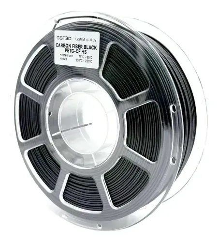 Filamento Gst3d Cosmo 1.75 Mm Fibra De Carbono 1 Kg Negro