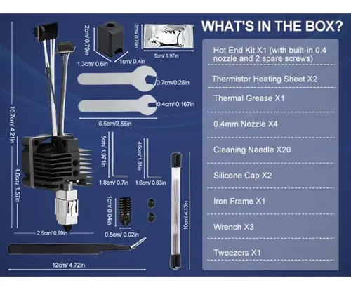 Kit Hotend Para P1p/p1s, Conjunto Completo De Impresoras 3d