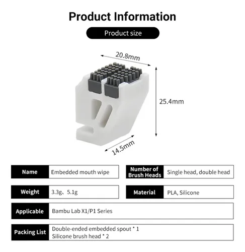 Para Toberas De Limpiaparabrisas Hotend X1/x1c/p1p/p1s Row-f