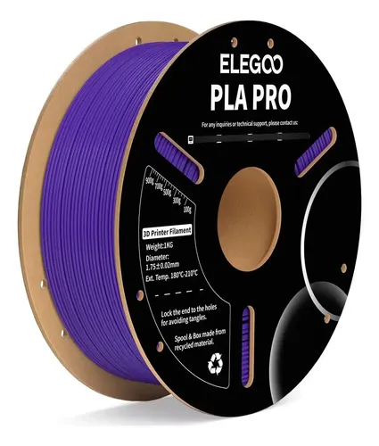 Filamento 3d Pla Pro Elegoo 1.75mm 1kg Alta Rigidez Violeta