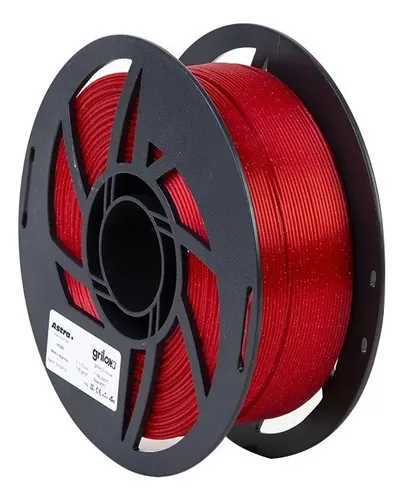 Filamento 3D PLA Grilon3 1.75mm Rojo Roby 1kg Astra Glitter