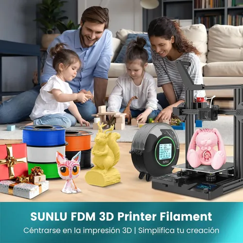 Hilo De Impresora 3d Sunlu Pla De 1,75 Mm, 1 Kg +/- X35, 0,0 Negro