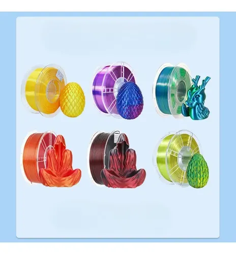 Filamento Pla Para Impresora 3d Doble Color Seda 1kg