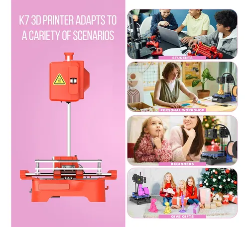 Impresora 3d Para Niños Eu Plug Mini Escritorio Naranja