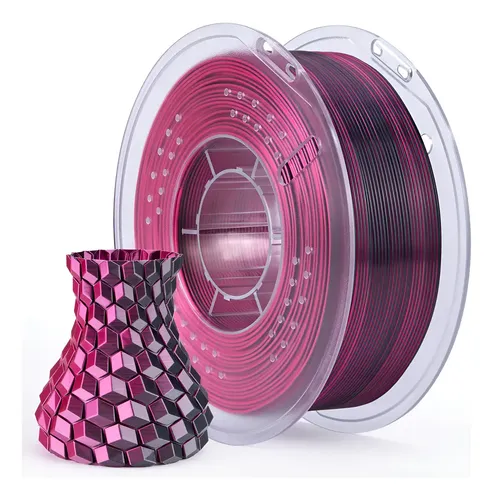 Filamento 3d Pla Silk 1.75mm X 1kg Elegoo BICOLOR NEGRO ROJO