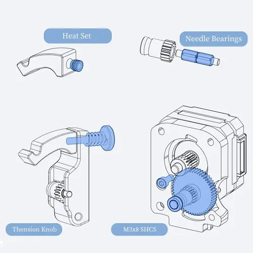 Accesorios Para Impresoras 3d Voron 2.4 Extruder Dual Gear H
