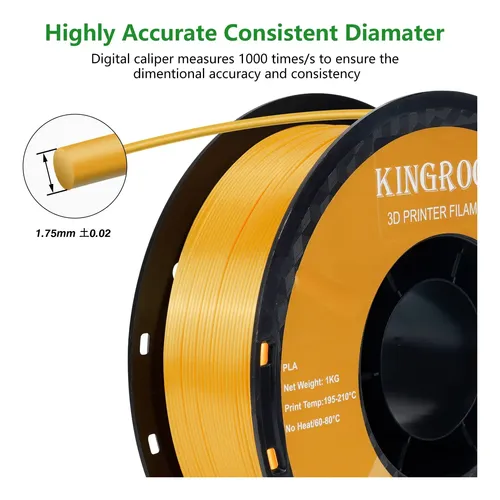 Filamento Para Impresora 3d Kingroon Silk Pla, 1,75 Mm, 1 Kg