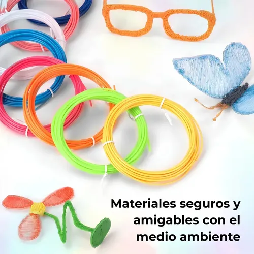 Filamento Pla+ Gst Impresora Lapiz 3d X100mts 10 Colores Mix Color 10 Colores Surtidos No Elegibles