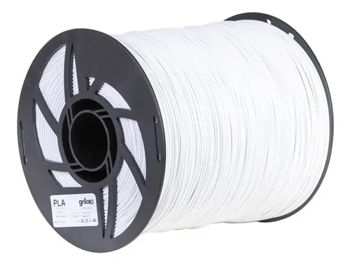 Filamento Pla 1.75mm Grilon3 4kg Megafill Ingeo Impresora 3d Color Blanco