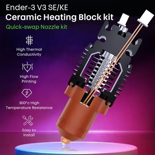 Calefactor Cerámico Creality Ender 3 V3 Se Hotend, Ender 3 V