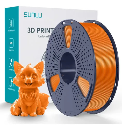 Filamento Petg Sunlu para Impresora 3d De 1.75 Mm y 1 Kg Color Naranja