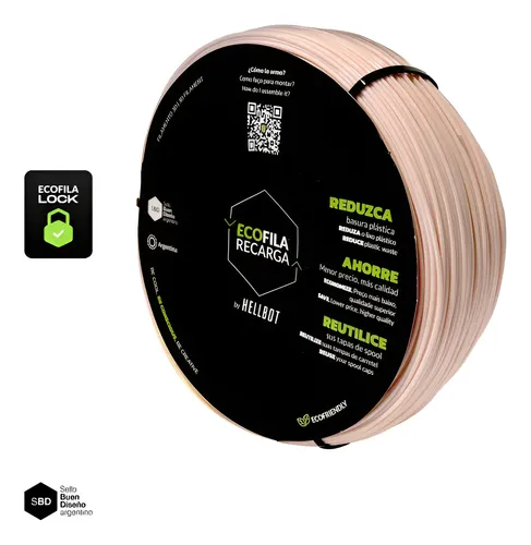 Filamento Hellbot Ecofila V2 Rec Pla Lock 1kg