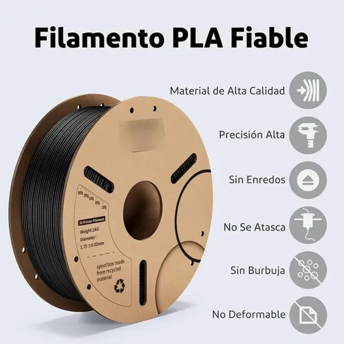 Filamento 3d Elegoo Pla 1.75 Mm 1kg Madera Relleno