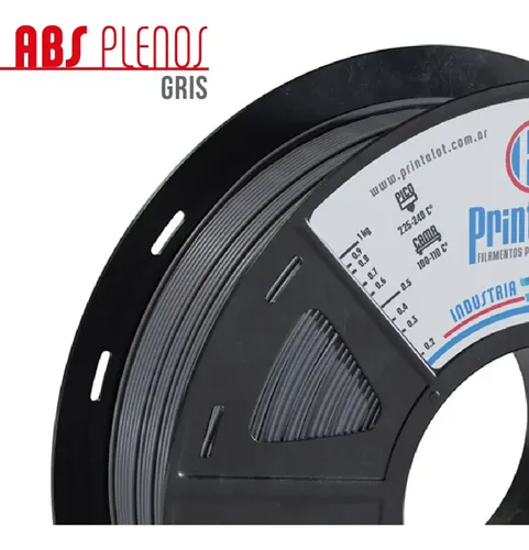 Filamento Para Impresoras 3d Printalot Abs 1,75mm Y 1kg Color Gris