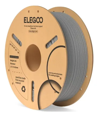 Filamento Pla Elegoo 1 Kg 1.75mm Impresora 3d No Enredos Color Gris